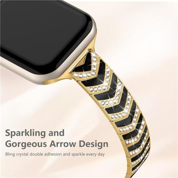 NEW Luxury Gold+Black Apple Watch Band main image 6